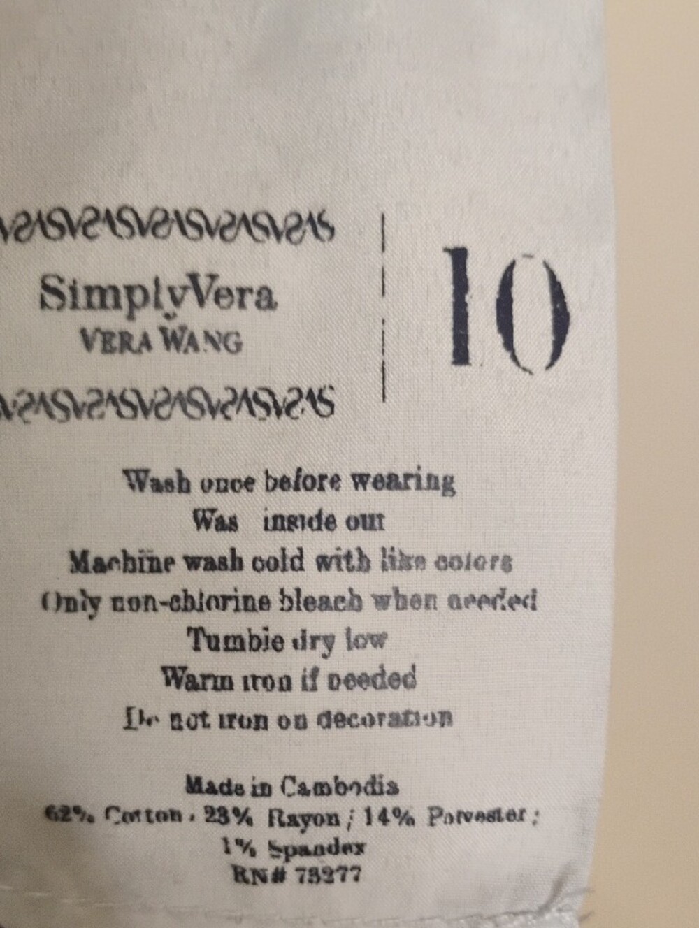 Simply Vera Vera Wang Women's Dark Blue Skinny Jeans Size 10 - Picture 2 of 5